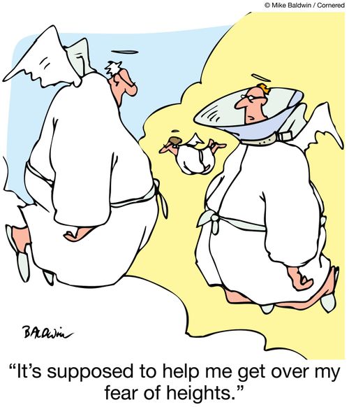 'It's supposed to help me get over my fear of heights.'