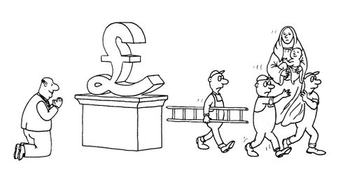 Statue of pound sign