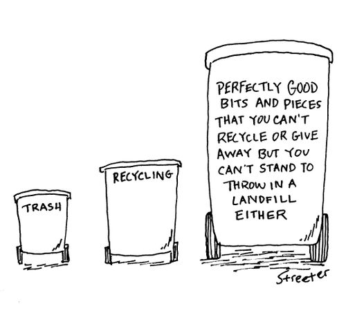 Recycling - Perfectly good bits you can't recycle or give away...