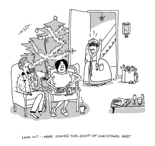 'Look out - here comes the Ghost of Christmas past.'