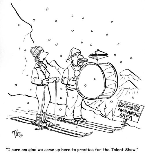 'I sure am glad we came up here to practice for the Talent Show.'