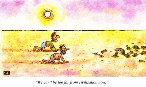 'We can't be too far from civilisation now.'