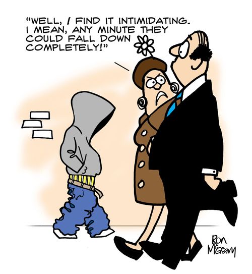 'Well, I find it intimidating. I mean, any minute they could fall down completely!'
