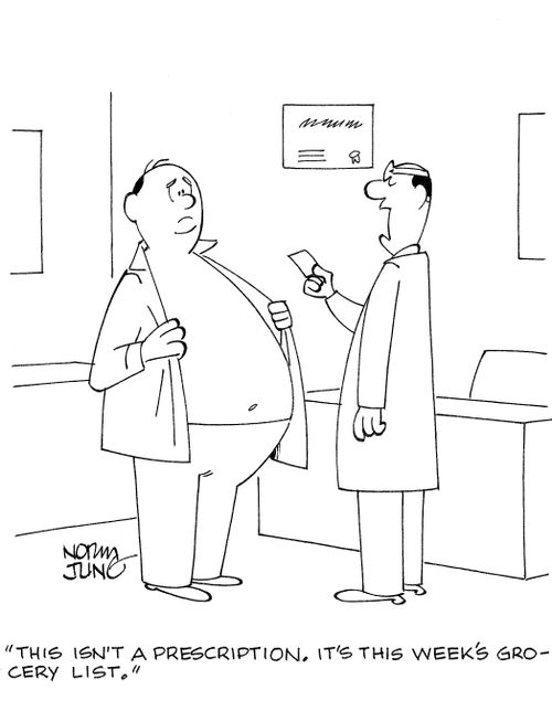 'This isn't a prescription. It's this week's grocery list.'