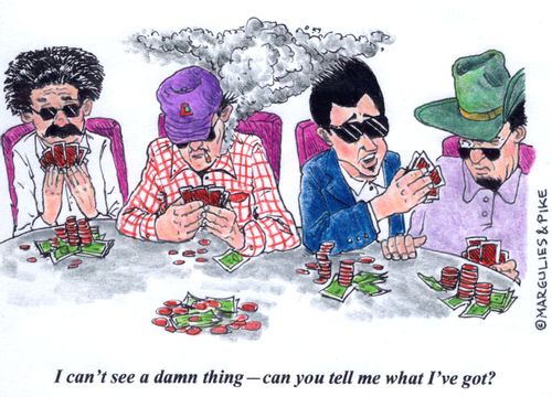 'I can't see a damn thing -- can you tell me what I've got?'