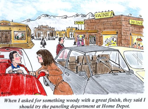 'When I asked for something woody with a great finish, they said I should try the paneling department at Home Depot.'