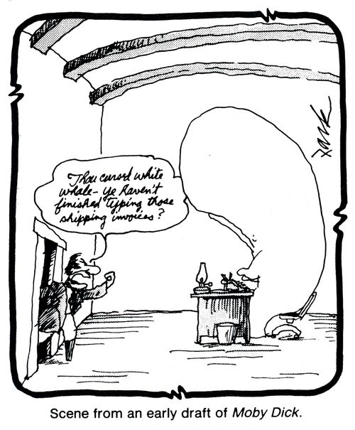 Scene from an early draft of Moby Dick