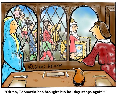 Oh no, Leonardo has brought his holiday snaps again!