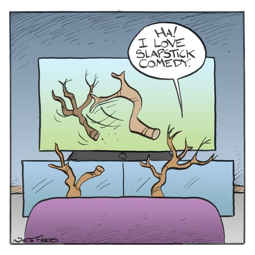 "Ha! I love slapstick comedy."