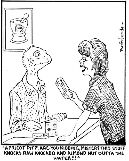"Apricot pit?! Are you kidding, Mister? This stuff knocks raw avocado and almond nut outta the water!!!"