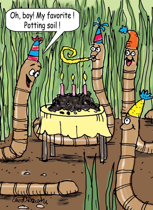 "Oh, boy! My favorite! plotting soil!"