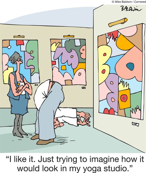 "I like it. Just trying to imagine how it would look in my yoga studio."
