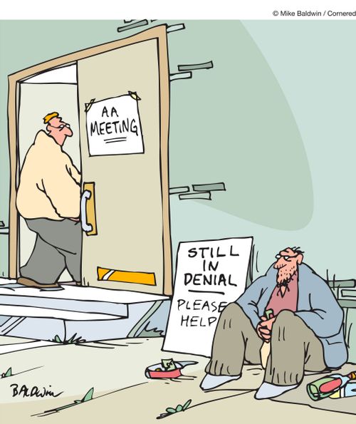 AA Meeting: Still in denial. Please help.