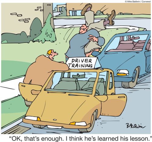 "OK, that's enough for today. I think he's learned his lesson."