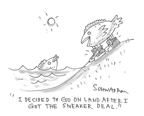 "I decided to go on land after I got the sneaker deal."