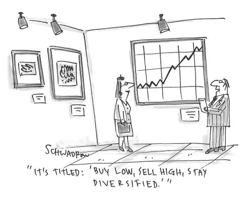 "It's titled: 'Buy Low, Sell High, Stay Diversified.'"