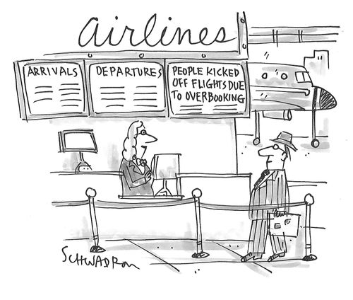 Airlines - Arrivals - Departures - People kicked off flights due to overbooking.