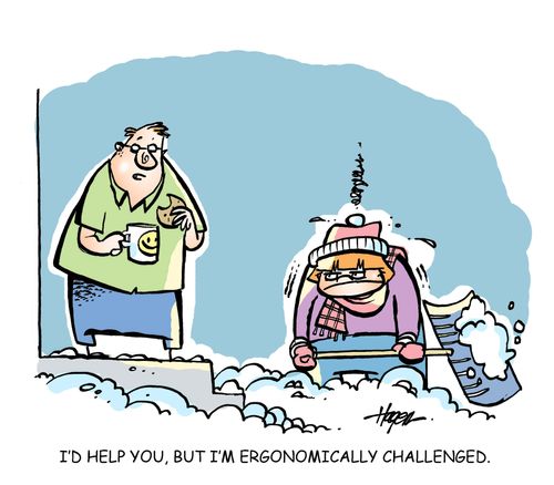 'I'd help you but I'm ergonomically challenged.'