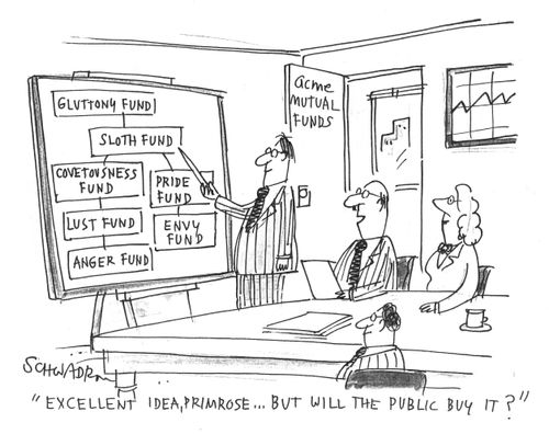 'Excellent idea, Primrose...but will the public buy it?'