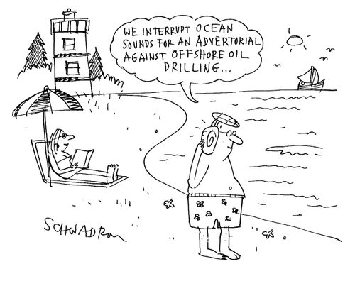 'We interupt ocean sounds for an advertorial against offshore oil drilling...'