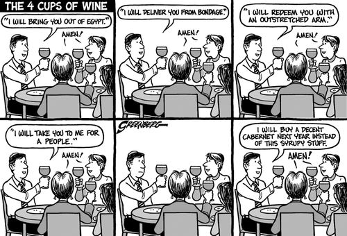 Passover wine - 'I will buy a decent cabaret next year.'