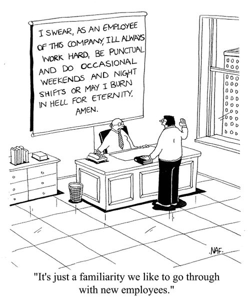 'It's just a familiarity we like to go through with new employees.'
