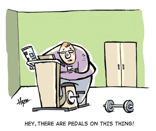 "Hey, there are pedals on this thing!"
