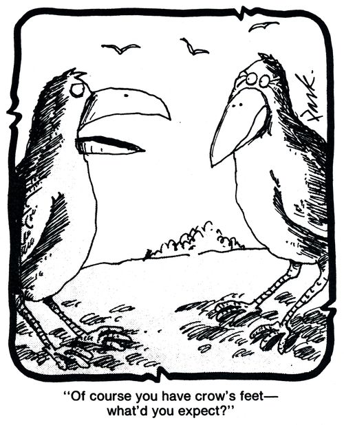 'Of course you have crow's feet -  what'd you expect?'