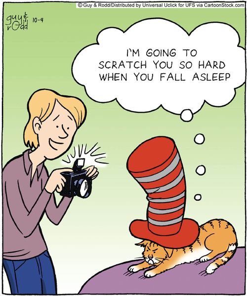 'I'm going to scratch you so hard when you fall asleep.'