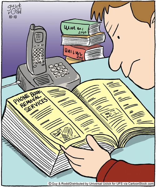 Phone Book Removal Service.