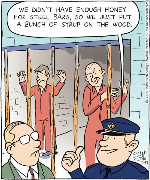 'We didn't have enough money for steel bars, so we just put a bunch of syrup on the wood.'