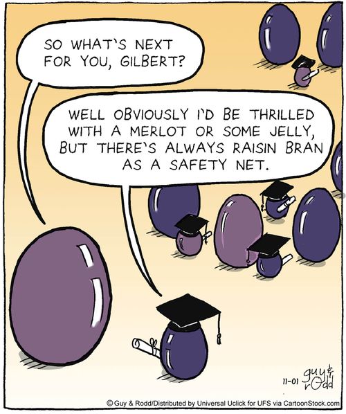 'Well obviously I'd be thrilled with a merlot or some jelly, but there's always raisin bran as a safety net.'