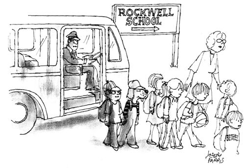 Rockwell School (Dog disguised as pupil).