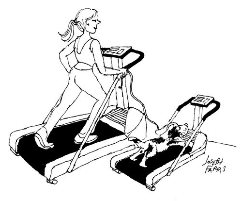 Working out.