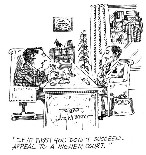 'If at first you don't succeed...appeal to a higher court.'