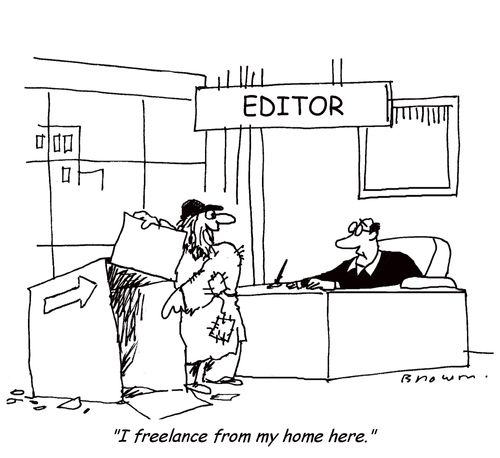 'I freelance from my home here.'