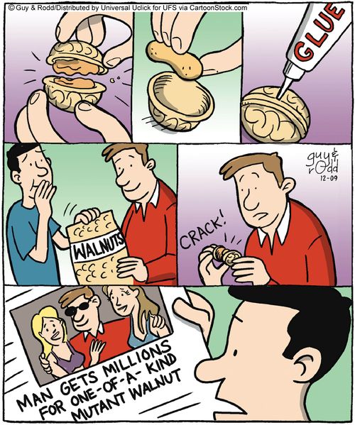 Man gets millions of one-of-a-kind mutant walnut.