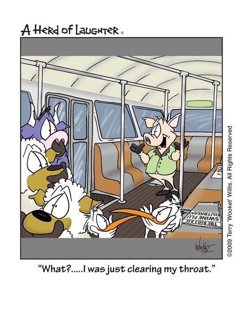 'What?....I was just clearing my throat.'