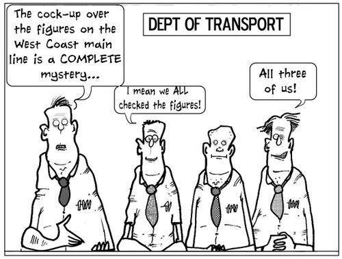 'The cock-up over the figures on the West Coast main line is a complete mystery. . .'