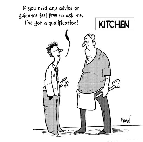 'If you need any advice or guidance feel free to ask me, I've got a qualification!'