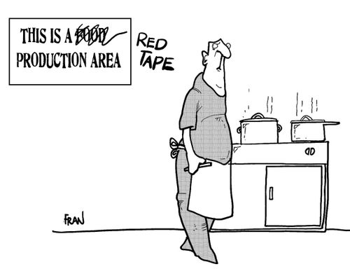 This is a RED TAPE production Area.