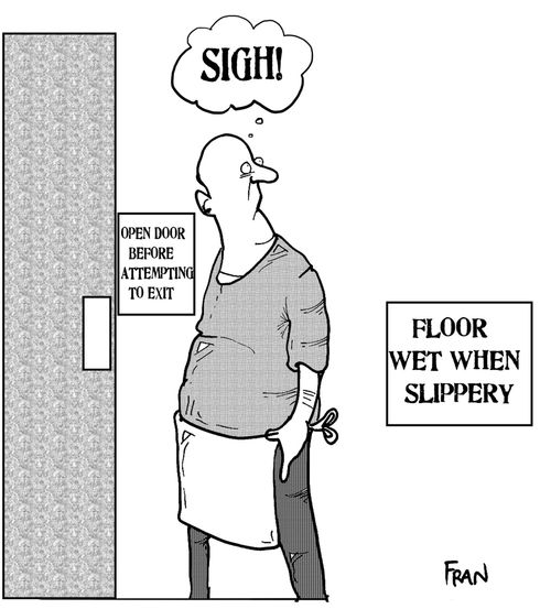 Floor Wet When Slippery