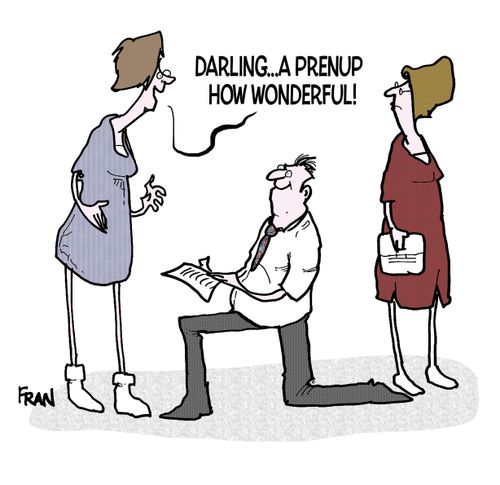 'Darling...a prenup how wonderful!'