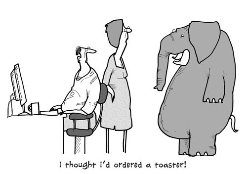 'I thought I'd ordered a toaster!'