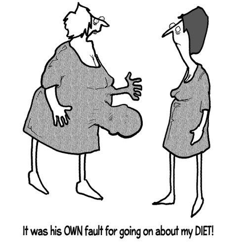 'It was his own fault for going on about my diet!'