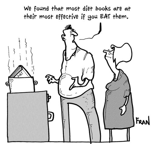 'We found that most diet books are at their most effective if you eat them.'