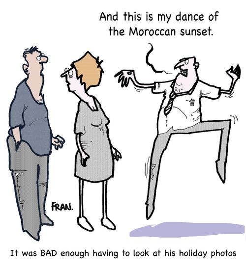 'It was BAD enough having to look at his holiday photos.'