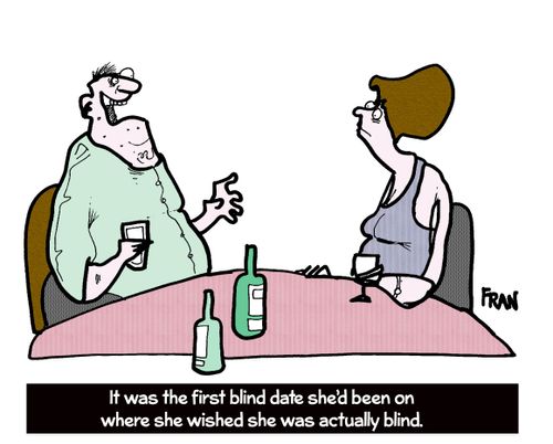 It was the first blind date she'd been on where she wished she was actually blind.