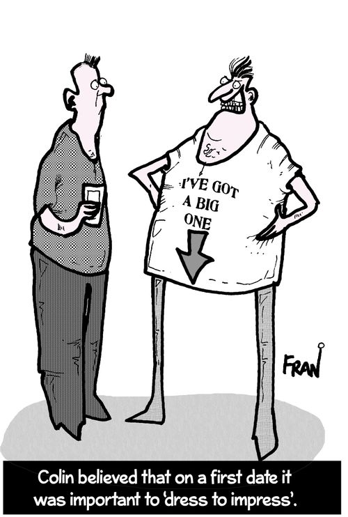Colin believed that on a first date it was important to 'dress to impress'.