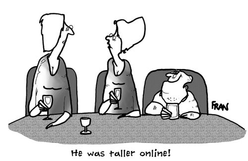 'He was taller online!'
